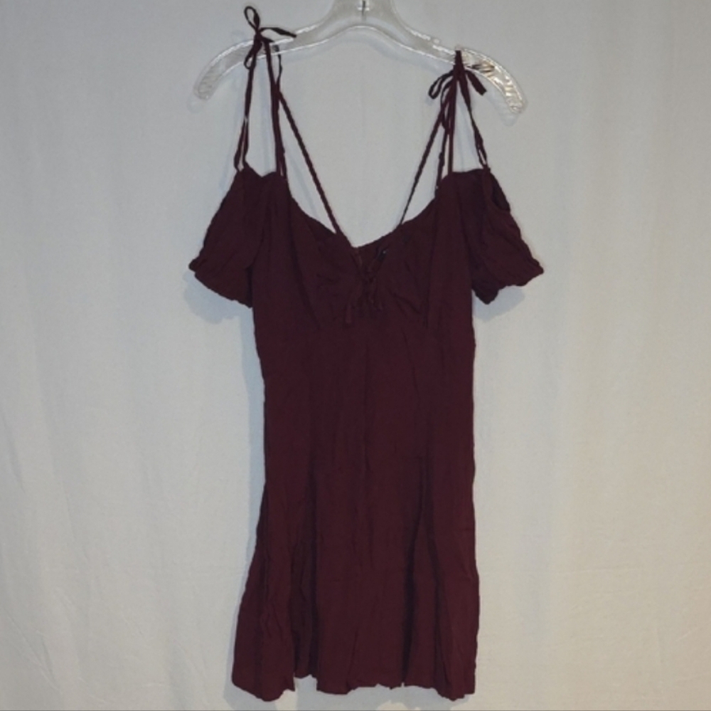 MAJORELLE Burgundy Mini Dress